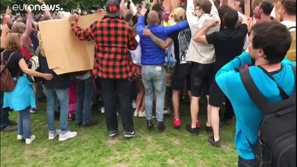 Dutch police use water cannon to disperse The Hague protest