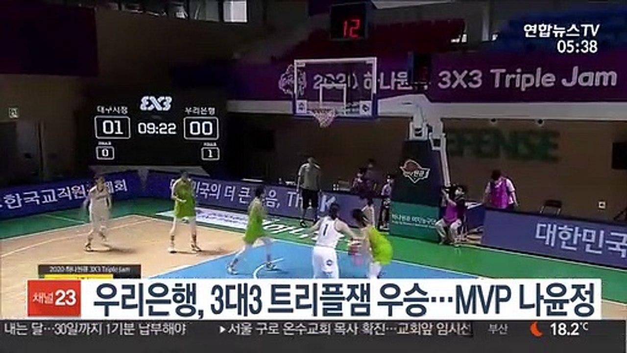 우리은행, 여자농구 3대3 트리플잼 1차 대회 우승…MVP 나윤정