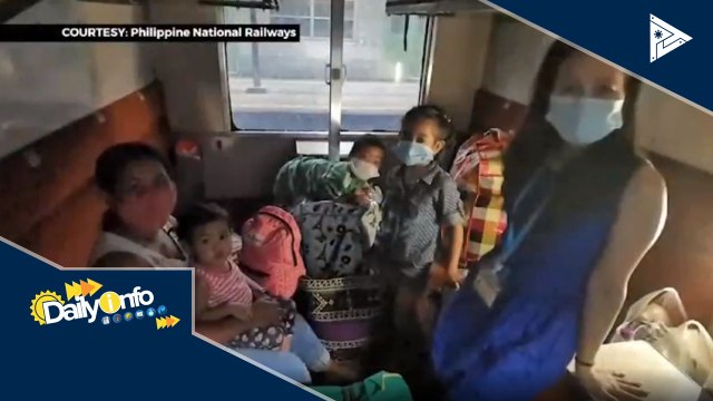 117 LSIs pauwi ng Naga City lulan ng PNR, nakarating na