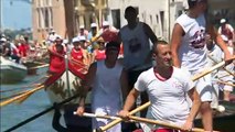 Venice enjoys its first traditional boat race since the Coronavirus lockdown