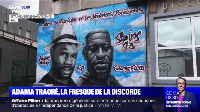 Une fresque représentant Adama Traoré et George Floyd agace le syndicat de police Alliance