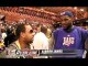Michael Bivins talks to several All-Star players during Frid