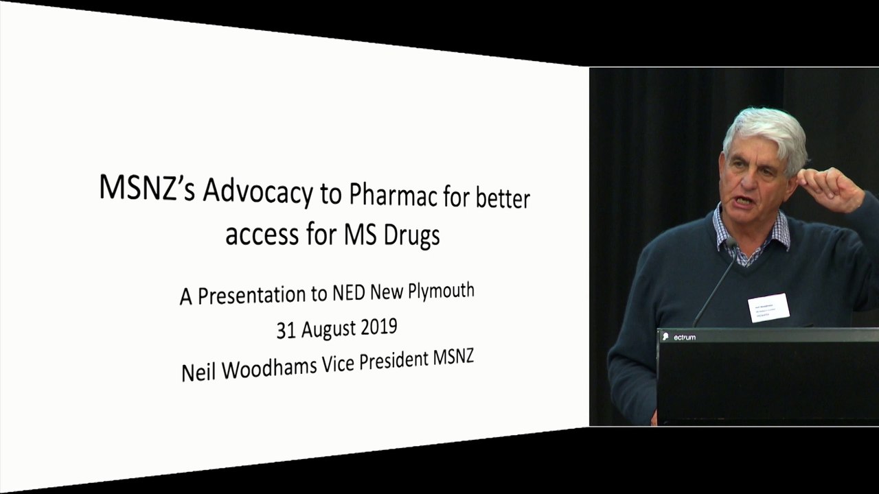 Neil Woodhams, Vice President MSNZ, Better Access for MS Drugs.