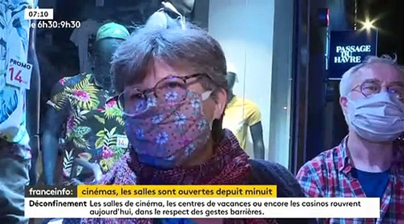 Une centaine de personnes ont assisté cette nuit à Paris à la première séance pour fêter la réouverture des cinémas - VIDEO