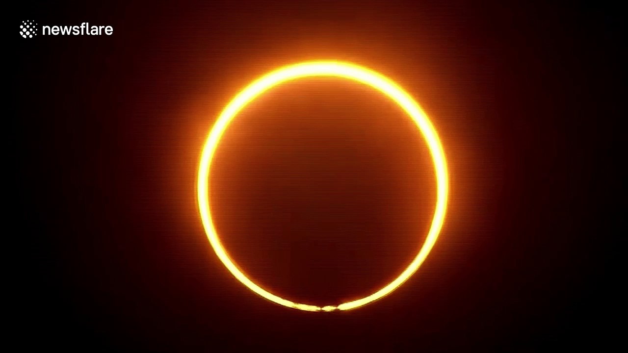Spectacular solar eclipse is spotted in southern China