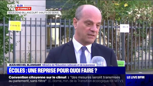 Jean-Michel Blanquer: le personnel scolaire peut être fier de réussir un déconfinement avant les vacances