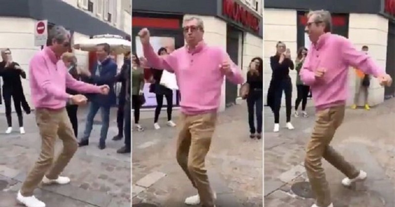 Patrick Balkany danse pour la fête de la musique alors qu'il a été libéré de prison pour des raisons de santé