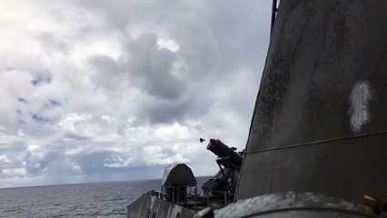 USS Coronado Harpoon Missile Launch off the Coast of Guam