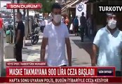 Maske takmayana 900 TL ceza
