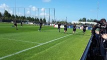 Football: premier entraînement pour le club de Bruges