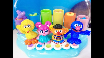 SESAME STREET Pop Pop RAINBOW Piano Toy Opening Learning COLORS-