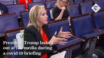 Trump has meltdown at covid-19 press conference lashing out at media and shows propaganda video-