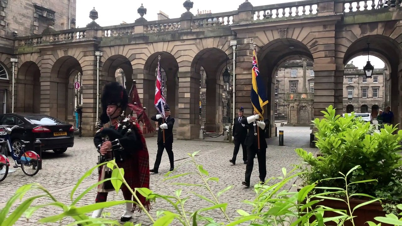 Watch the flag being presented for Armed Forces Day 2020