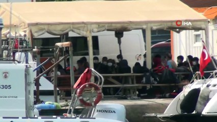 Ayvalık’ta heyecanlı anlar...Yunan Sahil Güvenlik 35 göçmenin olduğu şişme botunu Türk karasularına itti