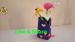 Newspaper flower vase/DIY /DIY project