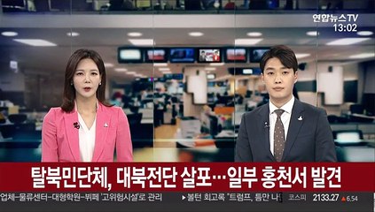 탈북민단체, 대북전단 살포…일부 홍천서 발견