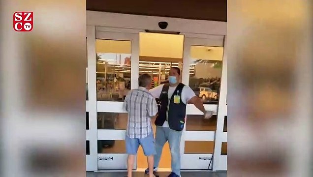 Markete maskesiz girdi, ortalığı birbirine kattı