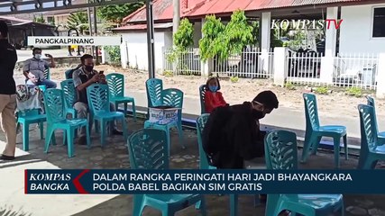 Peringati HUT Bhayangkara Polda Babel Bagikan SIM Gratis