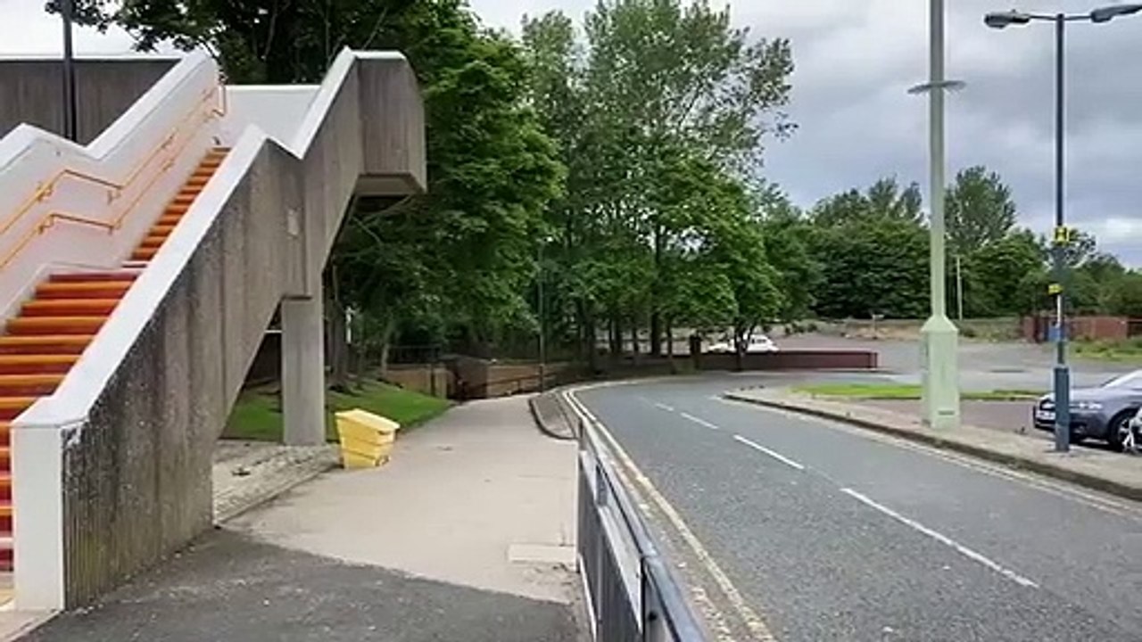 Scene at Tyne Dock Metro station in South Shields following an earlier police incident