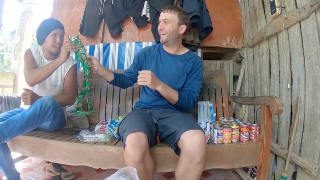 Backpacker Surprises Kindhearted Family With Bag Of Goods