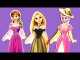 Princess Dress-Up Party Rapunzel Elsa Anna Magnetic Fashion Dolls - Muñecas Magnéticas de madera