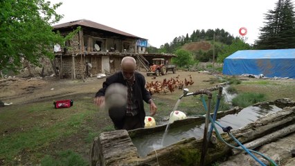 Dağ köyünde yıllardır yalnız yaşıyor
