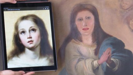 Nuevo Ecce Homo con una copia de un cuadro de Murillo