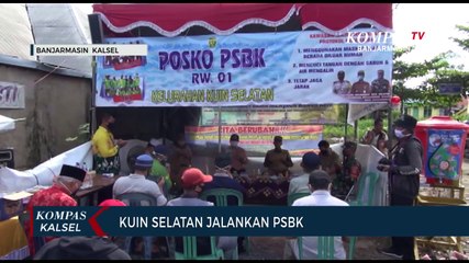 PSBK di Banjarmasin terus Bertambah, Warga Kuin Selatan Bangun Posko Pemeriksaan