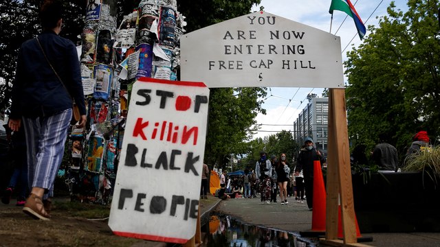 Inside the Seattle anti-racism protest zone after weekend’s deadly shooting