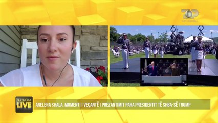 Emocionet e dekorimit të shqiptares përpara Trump - Shqipëria Live, 23 Qershor 2020