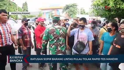 Ratusan Sopir Barang Lintas Pulau Tolak Rapid Tes Mandiri