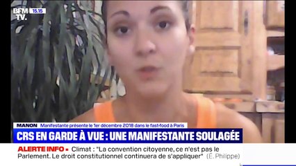 CRS en garde à vue: cette manifestante "espère qu'il y aura d'autres suites"