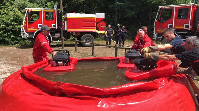 Manœuvre feu de forêt avec le SDIS 56