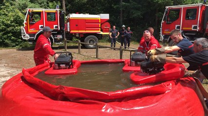 Manœuvre feu de forêt avec le SDIS 56