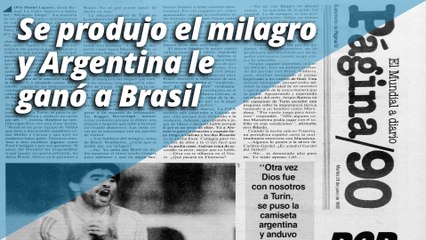 Se produjo el milagro y Argentina le ganó a Brasil
