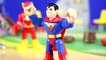 Superhero Vacation Day At Playground Park - Flash Teaches Joker To Share - Batman Goes On Zip Line