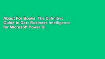 About For Books  The Definitive Guide to Dax: Business Intelligence for Microsoft Power Bi, SQL