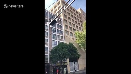 Crowd seen on street in Mexico City after 7.4 quake hits south of the country