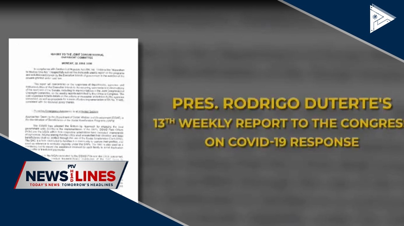 PRRD submits 13th report on CoVID response to Congress