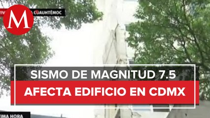 Tras sismo, se derrumba barda de edificio en la colonia Roma