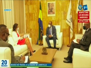 RTG / Audience du maire de Libreville avec la représentante de l’union européenne