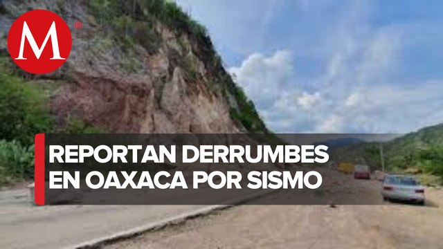Carreteras en Oaxaca sufren afectaciones por derrumbe de cerros tras sismo: SCT