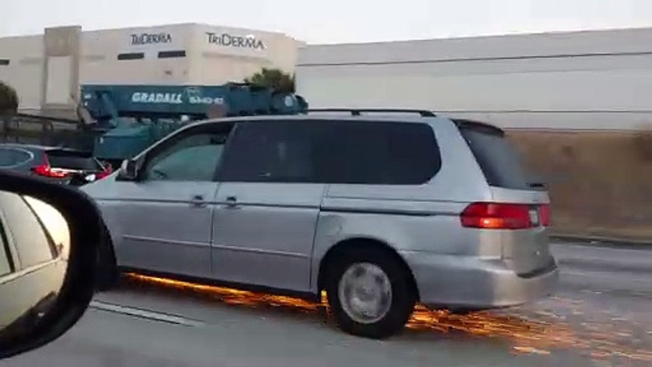 Hit and Run Driver Drags Motorcycle on 91 Freeway