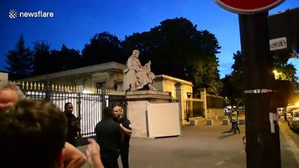 Statue of 17th century royal minister defaced outside parliament in France