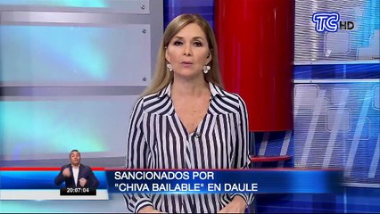 Hubo sanciones por la "Chiva Bailable", detenida por la Policía Nacional en Daule