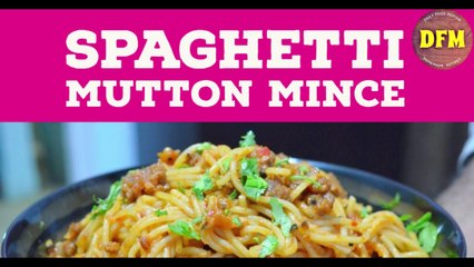 Spaghetti With Mutton Mince - Spicy in Homemade