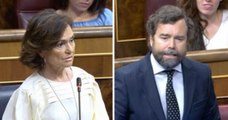 El lapsus de Carmen Calvo respondiendo a Espinosa de los Monteros en el Congreso