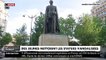 Révoltés par les dégradations commises ces derniers jours, des jeunes nettoient les statues vandalisées - VIDEO
