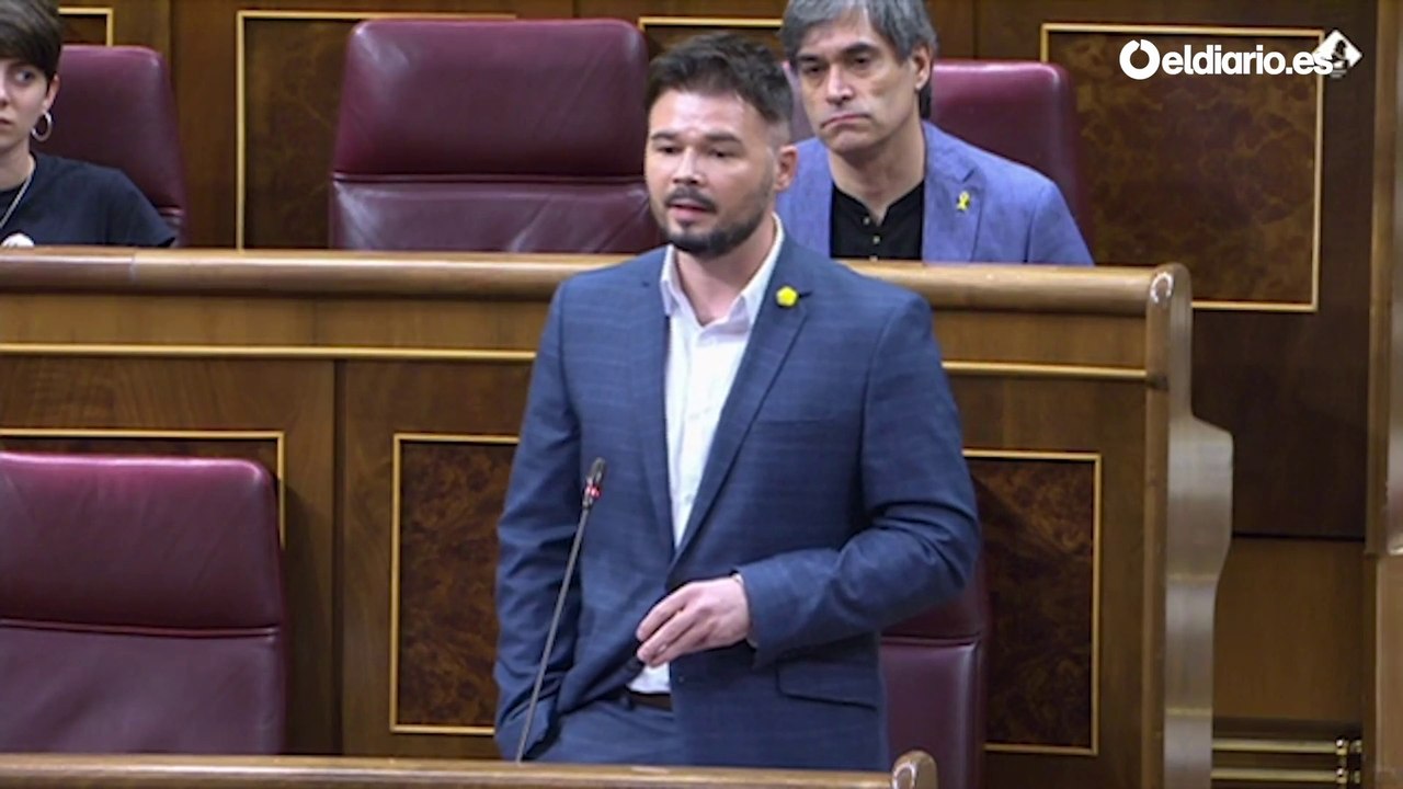 Rufián arremete contra el PSOE por bloquear una comisión de investigación sobre Felipe González y los GAL