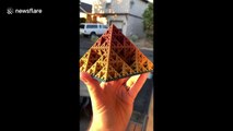 A look inside a 3D printed fractal pyramid